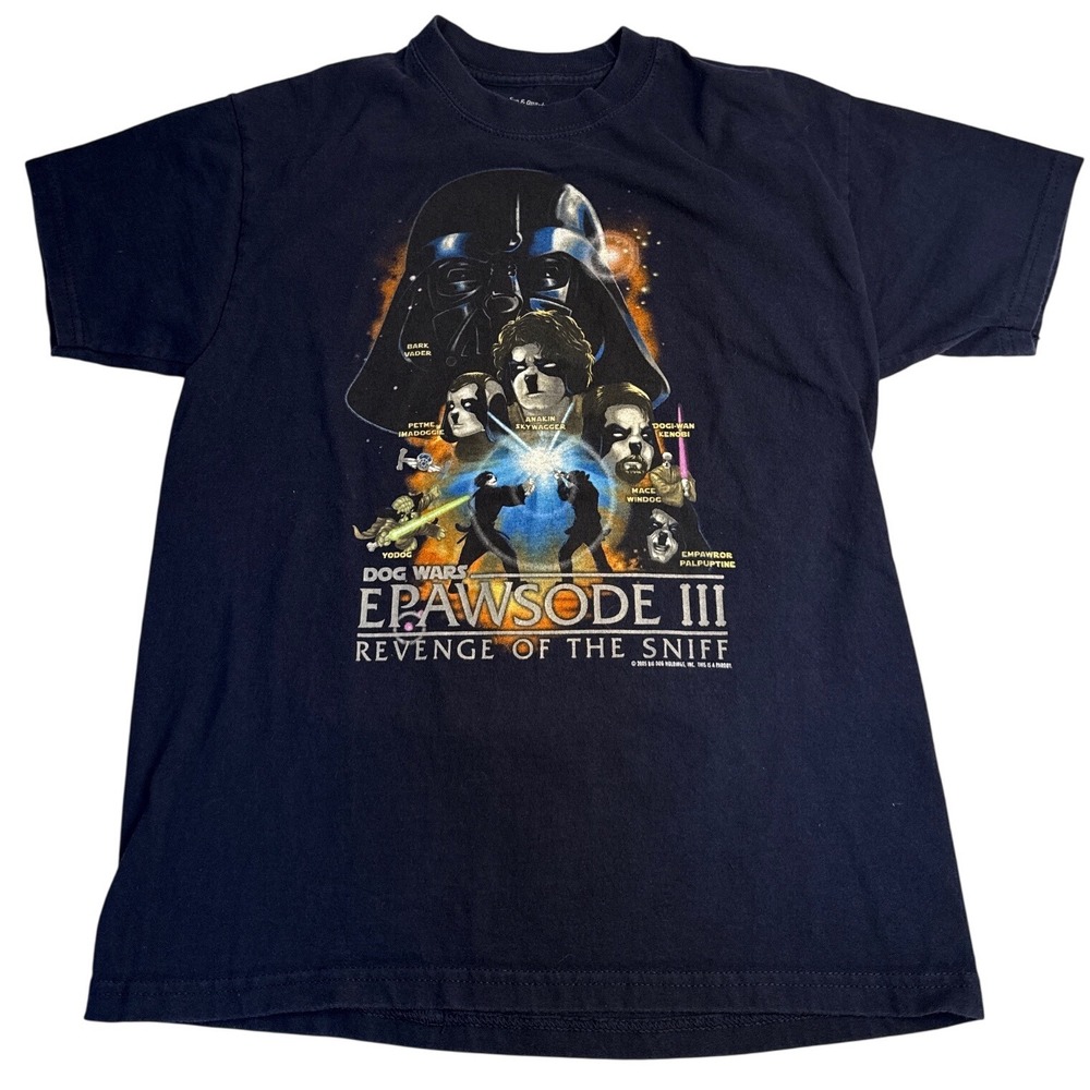 Vintage Y2K Big Dogs Star Wars Parody Shirt Dog Wars Graphic T Shirt boys 12-14